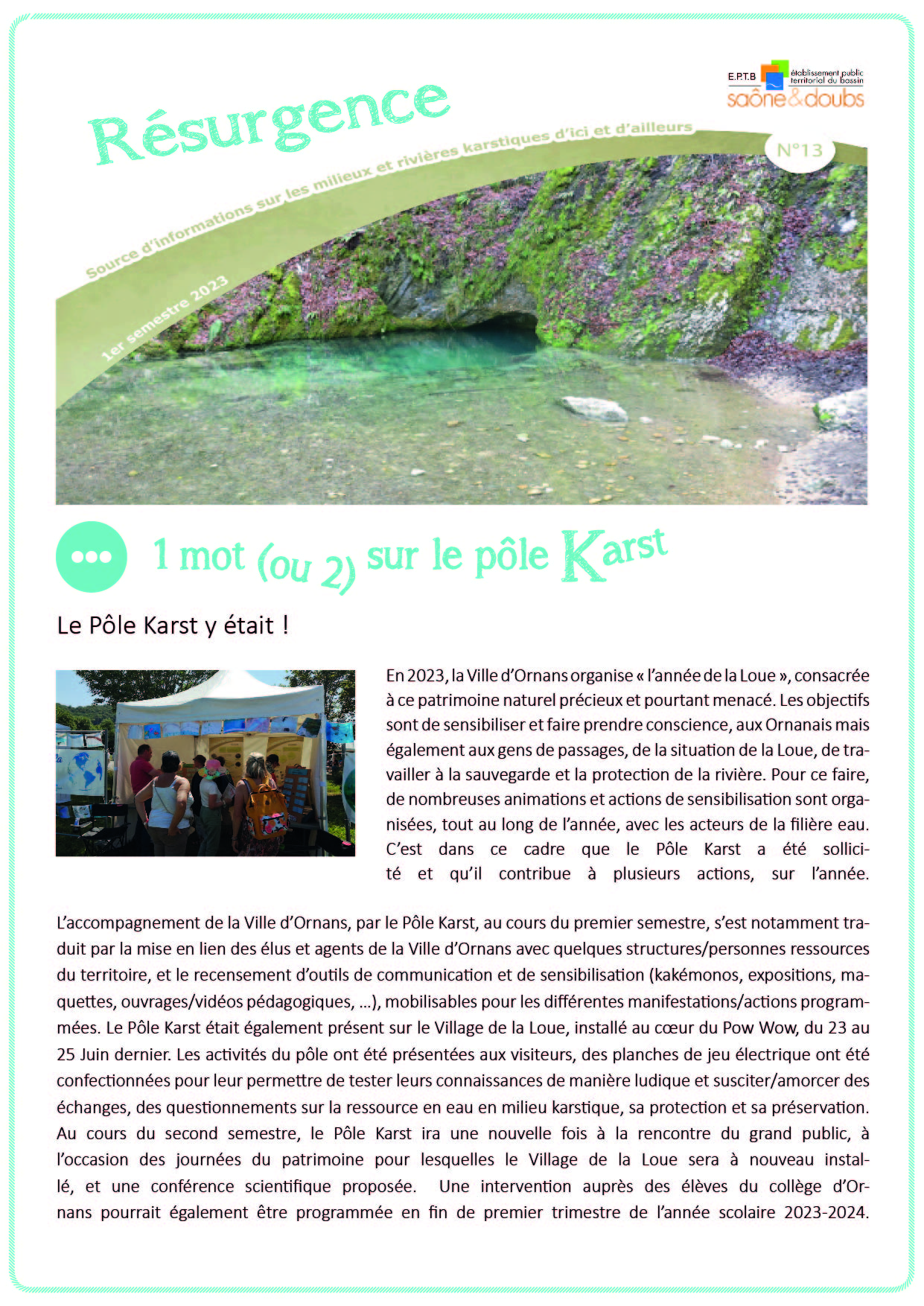 Newsletter Résurgence 2023